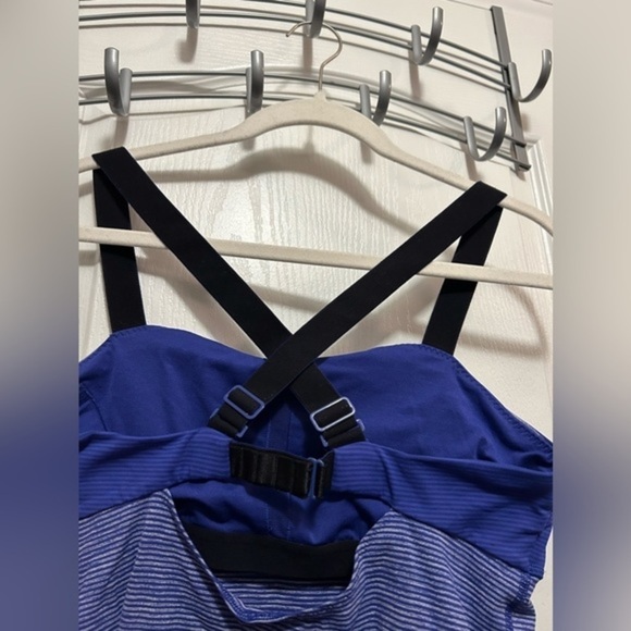 Lululemon Catch me Tank Tonka stripe blue black pigment women’s 8 top - Picture 10 of 16